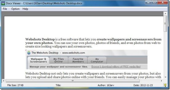 docx viewer interface