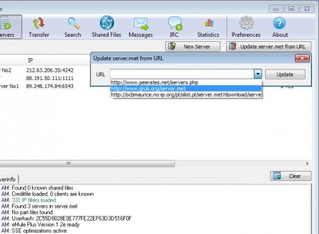 eMule Plus adding servers