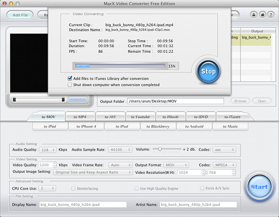 macx video converter free edition review