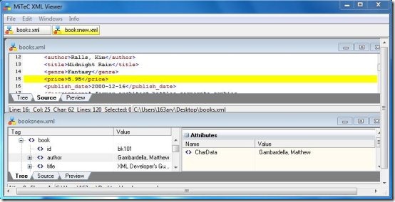 mytec xml editor interface