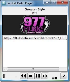 pocket radio player playing