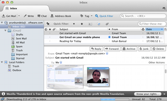 Mozilla Thunderbird email client for mac 