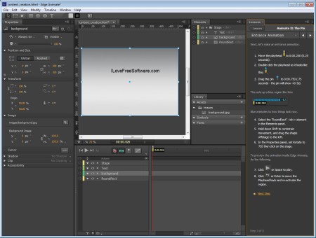 Adobe Edge Animate simple editor