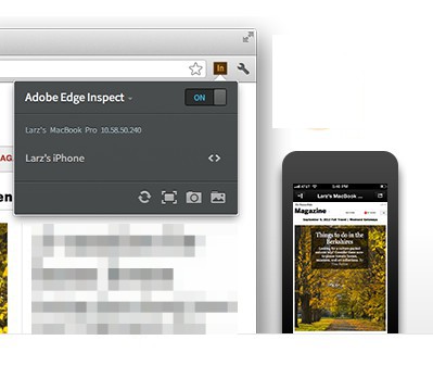Adobe Edge Inspect default window