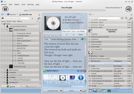 Amarok adding applets jamendo songs