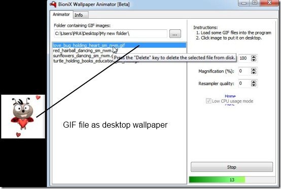 Display GIF as desktop wallpaper