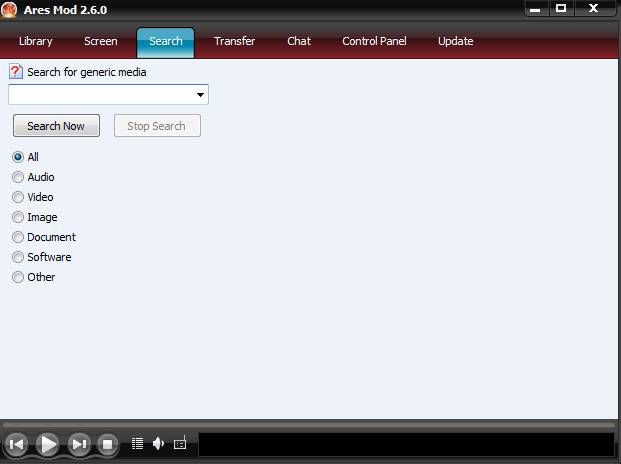 Ares Mod default window