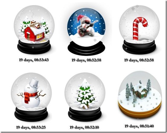 Christmas Snow Globe Countdown skins