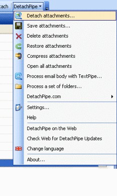 DetachPipe free email attachment manager default widnow