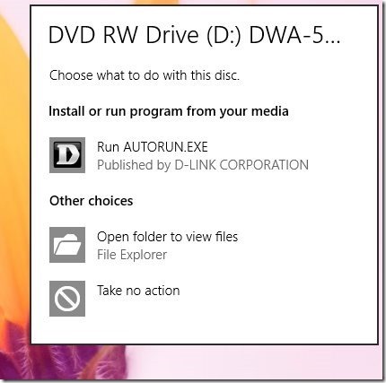 Disable AutoPlay in Windows 8