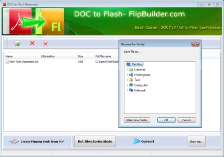 Doc To Flash selected files
