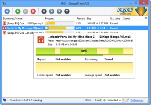 DownThemAll! 01 manage your download