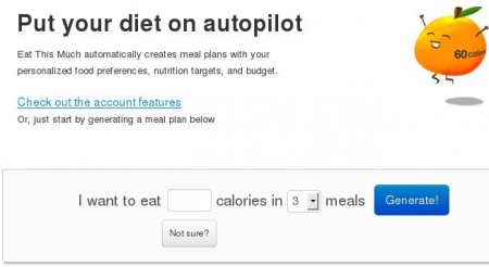 Eat This Much Online meal planner