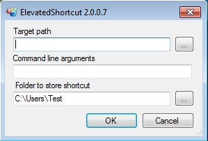 ElevatedShortcut creating shortcut