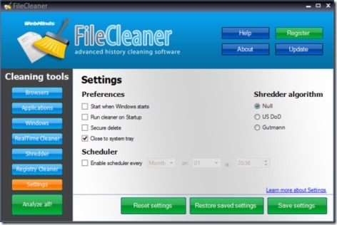 File Cleaner 01 delete temporary files