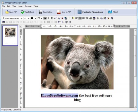 Free PDF Editor added text and images