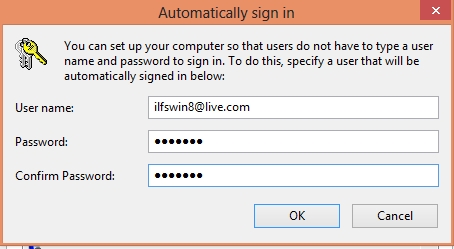 How To Automatically Logon In Windows 8