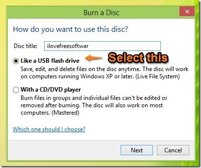 How To Burn A CD DVD In Windows 8
