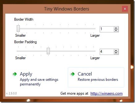 How To Resize Window Border Size in Windows 8