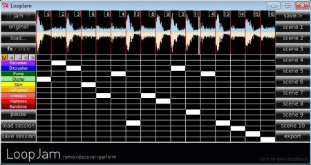 LoopJam loop mixing