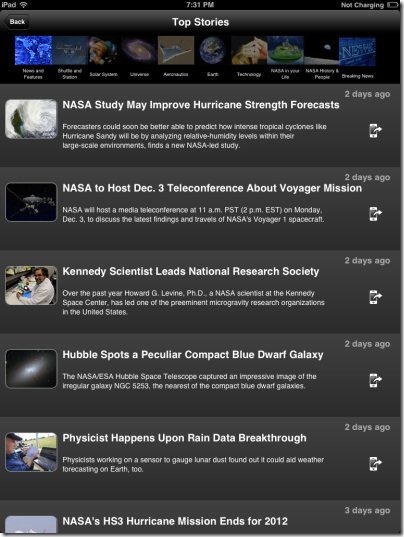 NASA App News