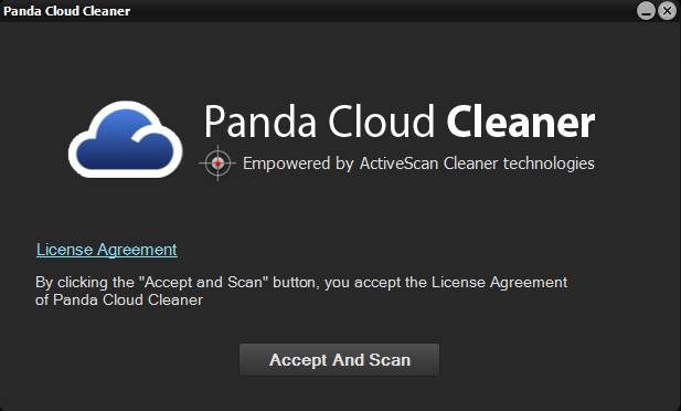 Panda Cloud Cleaner default window