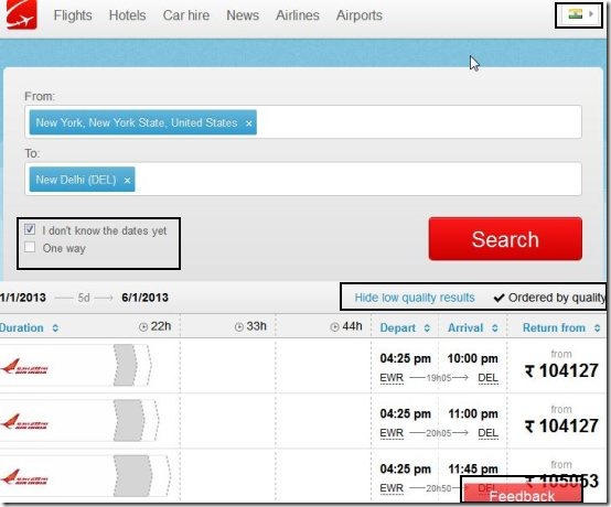whichairline.com to compare cheap airline tickets