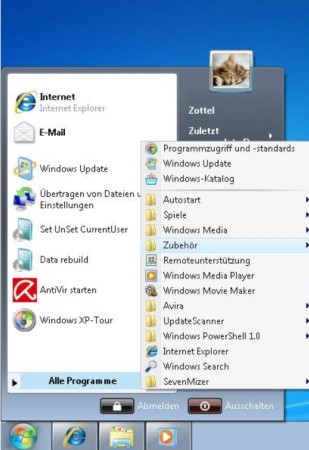 SevenMizer to make Windows XP look like Windows 7 default window