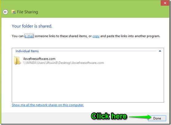 Share drive In Windows 8