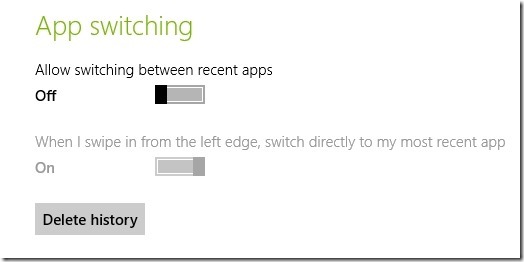 Turn Off Application Switching In Windows 8