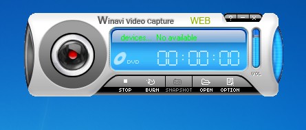 WinAVI Video Capture Free Video Recording Software default window