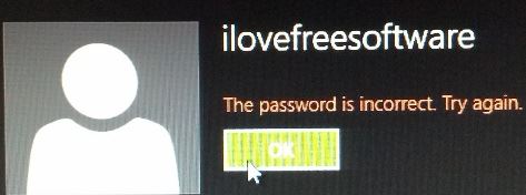 Windows 8 Password Incorrect