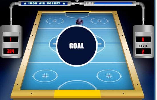 air hockey play