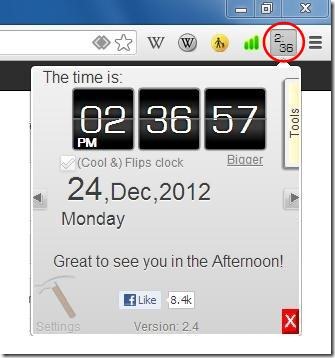 cool clock interface