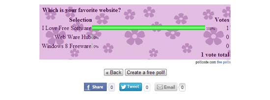 create poll interface