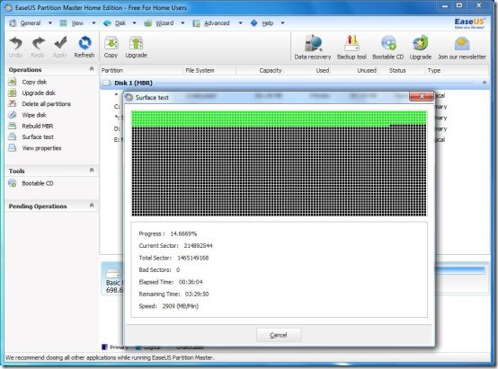 easeus partition manager interface