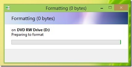 formating cd dvd in windows 8