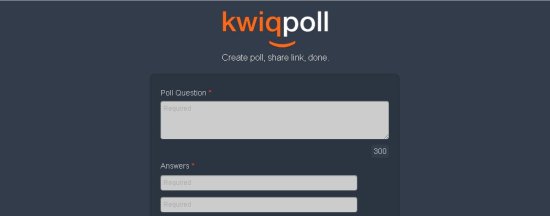 kwiqpoll interface