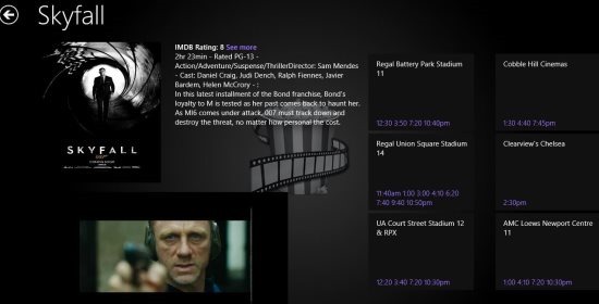 movie showtime windows 8 movie theatre app