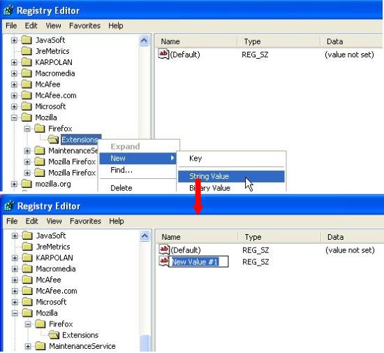 new registry key