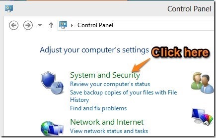 open system and security in windows 8