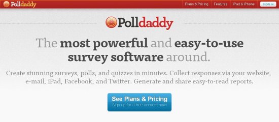 polldaddy interface