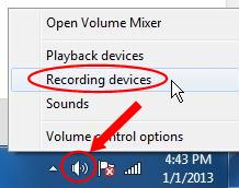 select recording devices to record Gtalk voice call