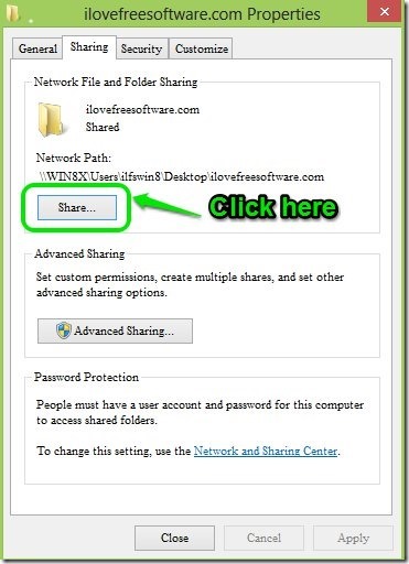 share folder in windows 8