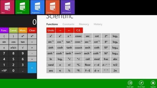 windows 8 calculator types