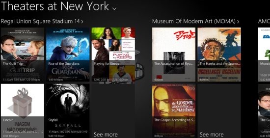 windows 8 movie theatre app