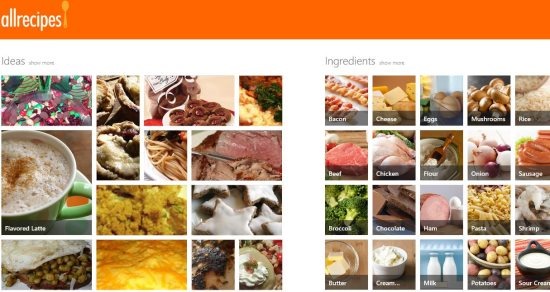 windows 8 recipe app all recipes