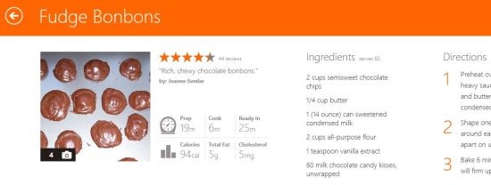 windows 8 recipe app recipe