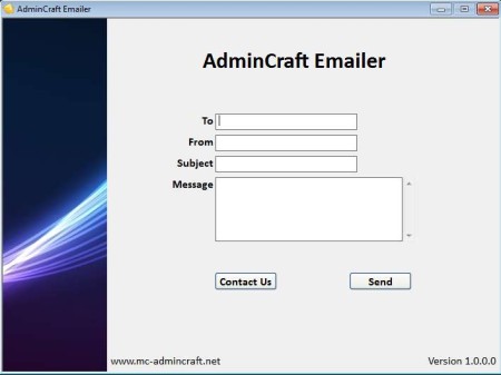 AdminCraft Emailer free email spoofing software default window