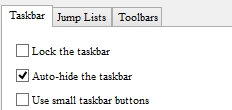 Auto-hide the taskbar in windows 8